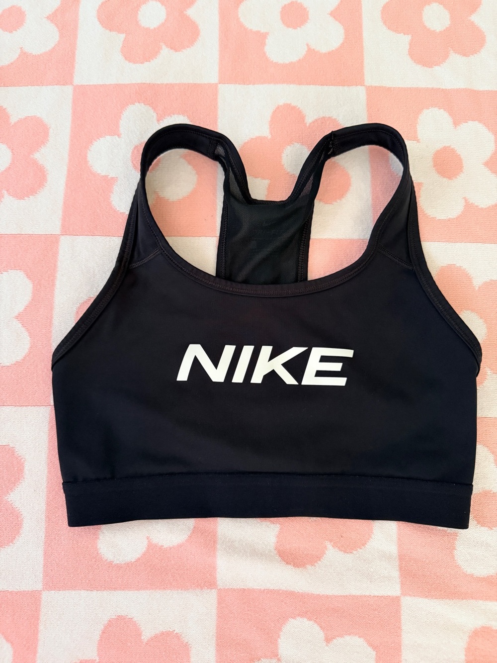 Nike Black and White Racerback Sports Bra